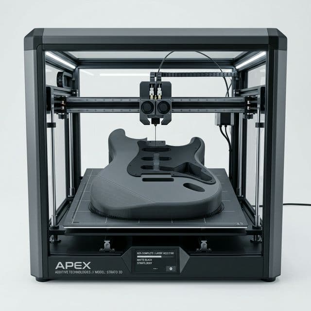 3D Printed Stratocaster Render