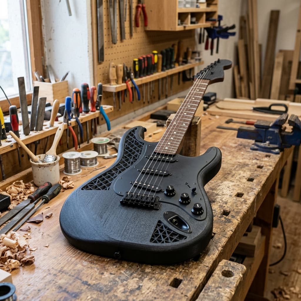 Stratocaster Negra Mate